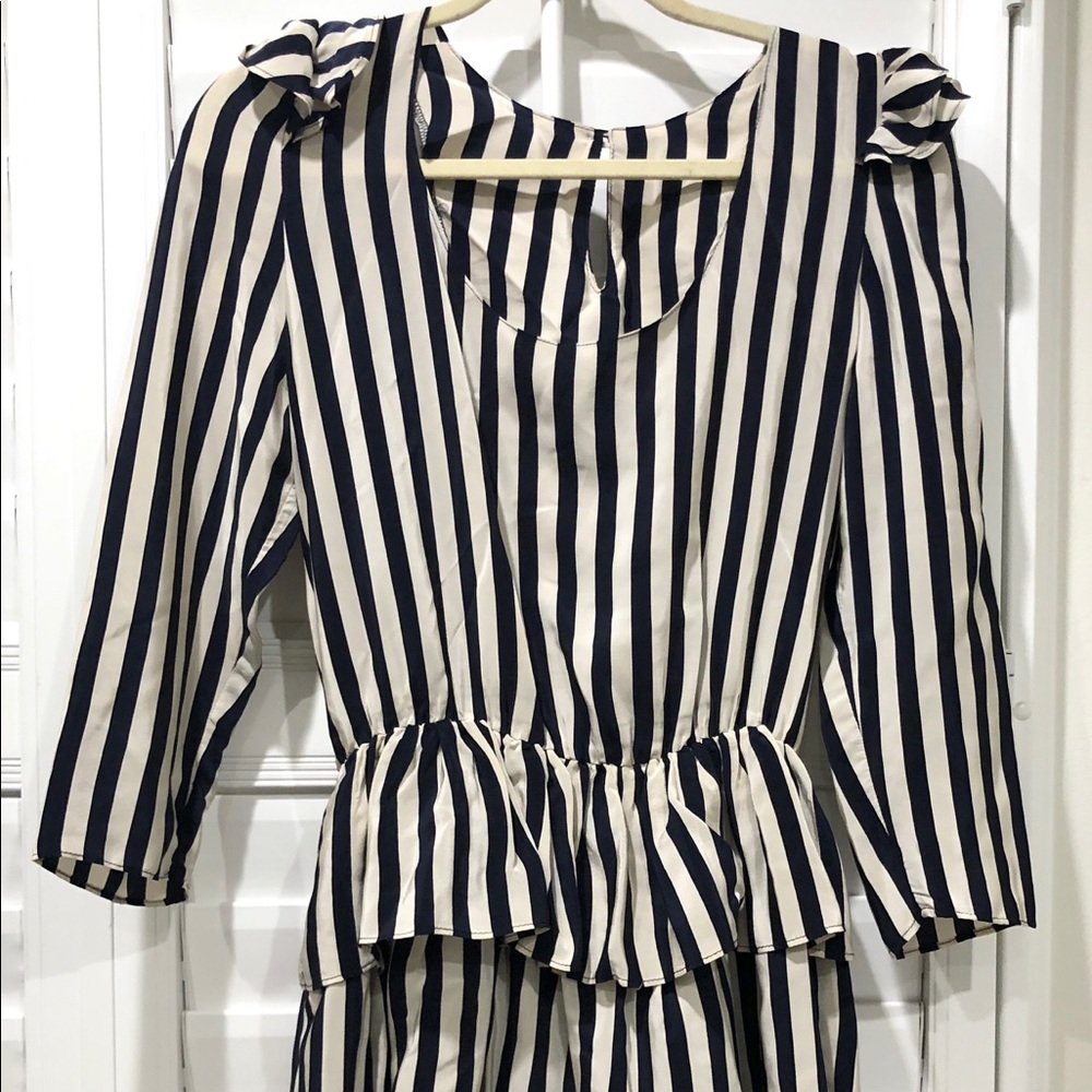 Ruffled stripes dress